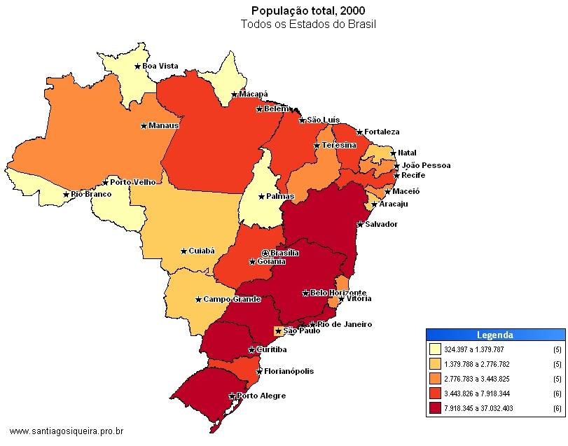 Mapa Populacional Do Brasil Modisedu
